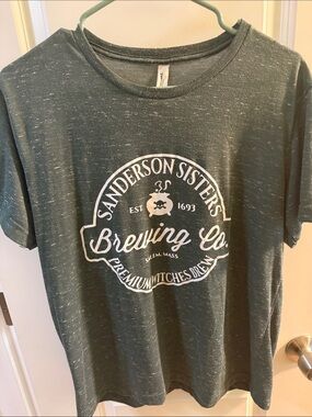 Sanderson Sisters Brewong Co Heathered Forest Green Bella Canvas Tee